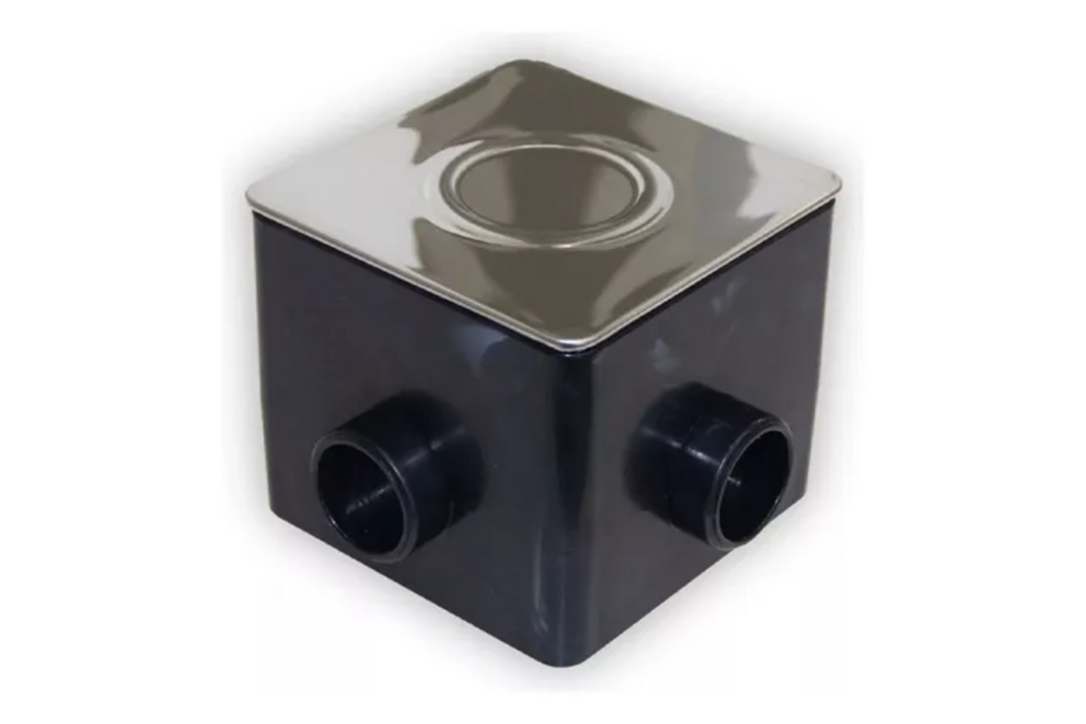 Caixa de Passagem Quadrada Tampa Inox Viniltec