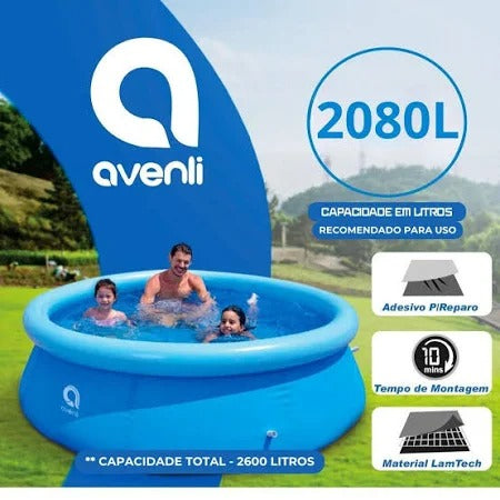Piscina Inflável Redonda 240 x 63cm 2600L