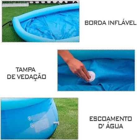 Piscina Inflável Redonda 240 x 63cm 2600L