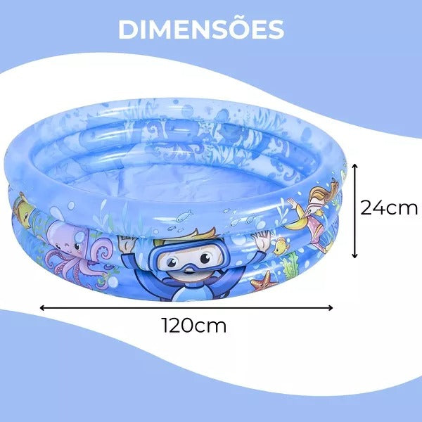 Piscina Infantil Inflável 1.2m x 24cm 220L